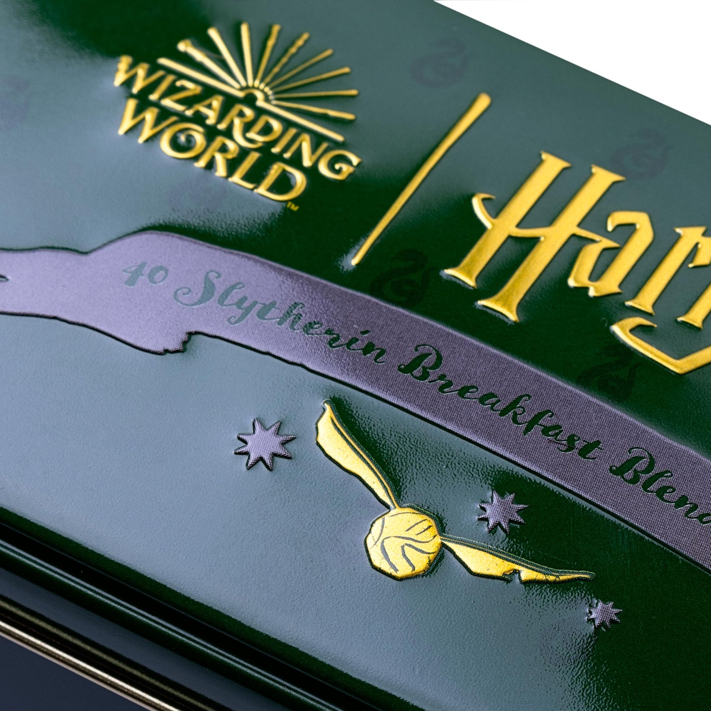 New English Teas Harry Potter Slytherin Crest Tea Tin With 40 English Breakfast Teabags
