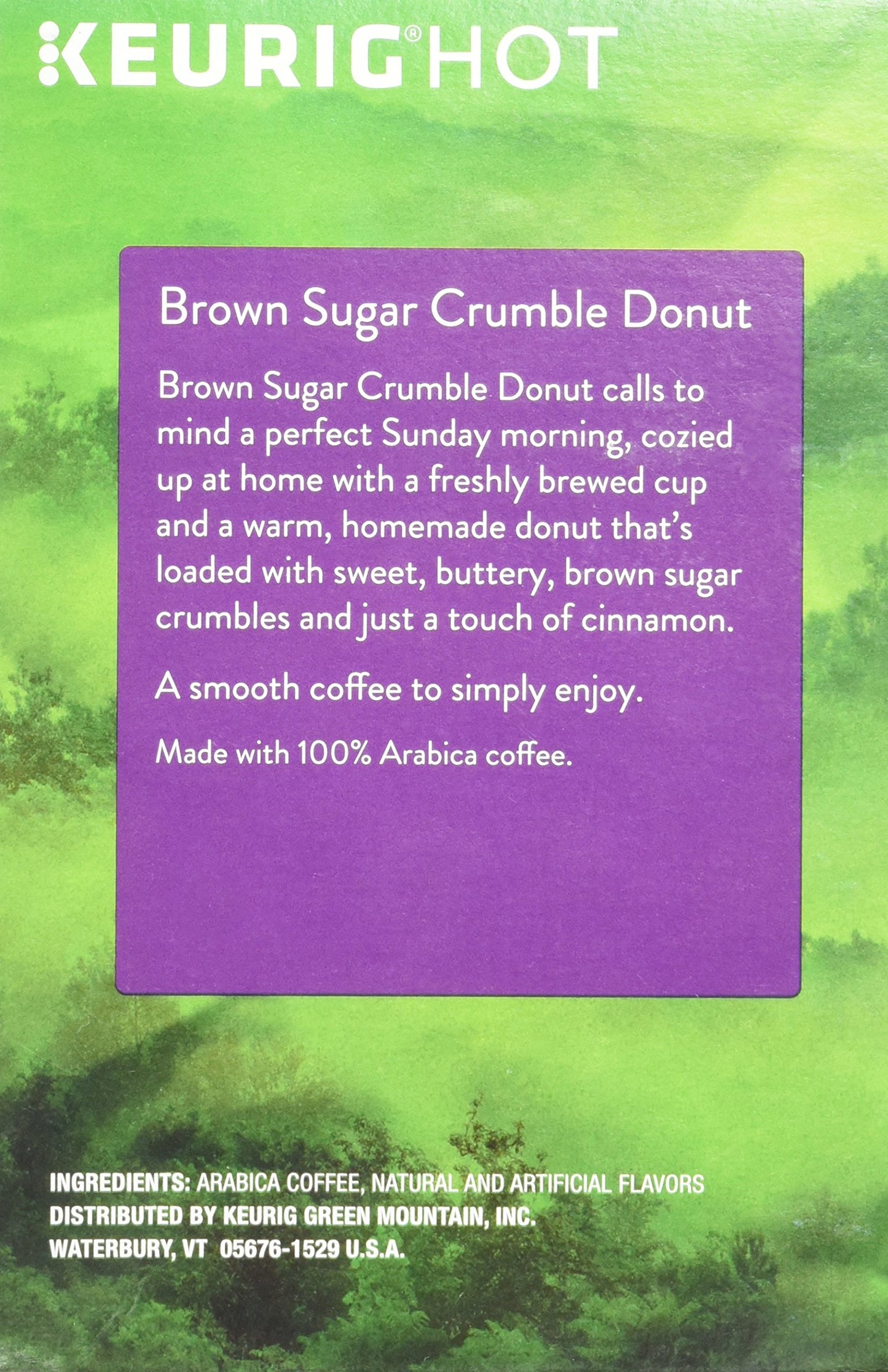 Green Mountain Coffee Brown Sugar Cspirit-inspired flavorble Donut - 18 Count Pack