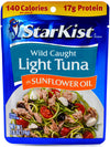 StarKist Chunk Light Tuna Pouch, Sunflower Oil, 2.6 Ounce, Pack of 12, White