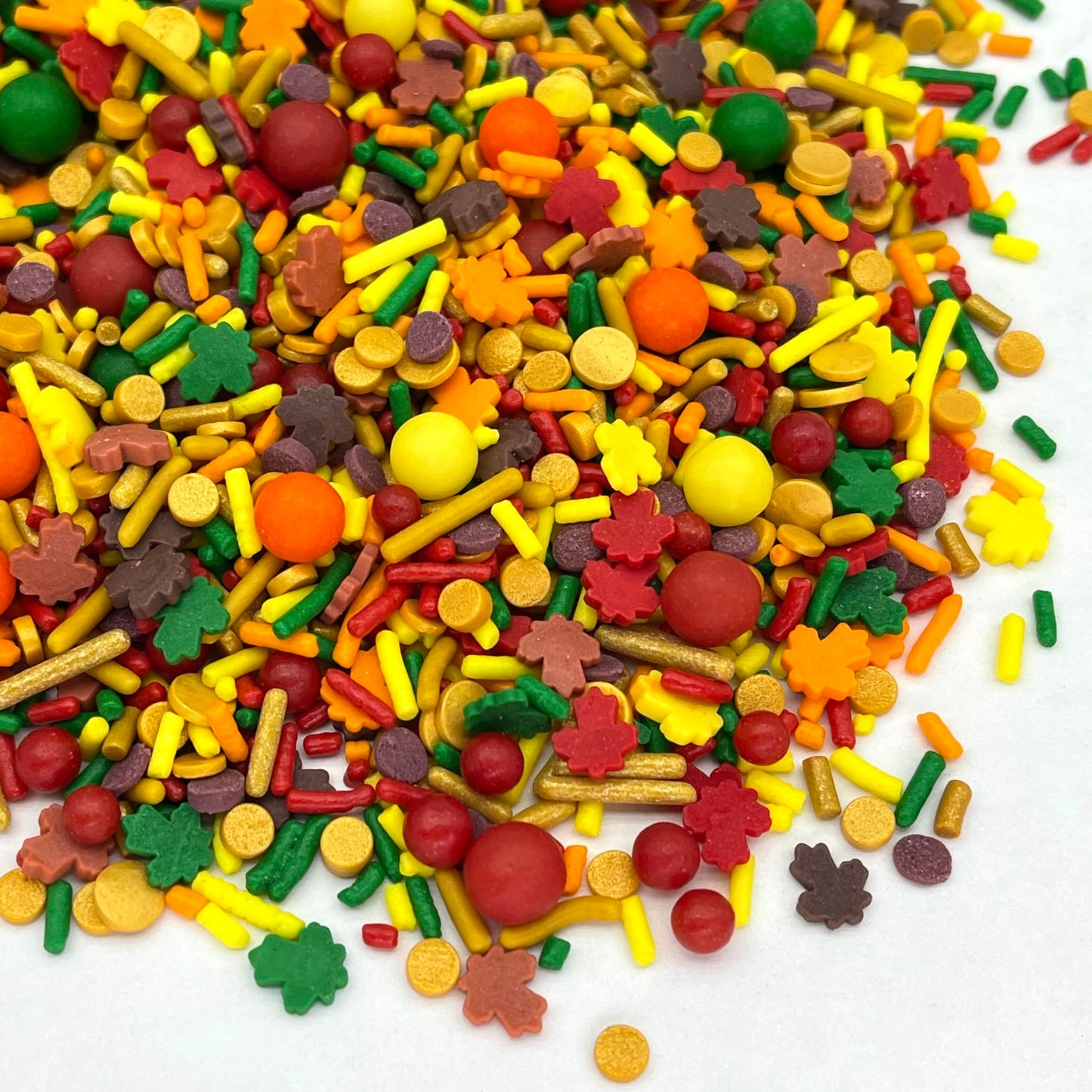Manvscakes Fall Themed Sprinkles - Sprinkles For Cake Decorating, Edible Thanksgiving Themed Sprinkles, For Baking Chocolate Desserts, Cupcakes, Ice Cream, Caramel Apples & Other Desserts