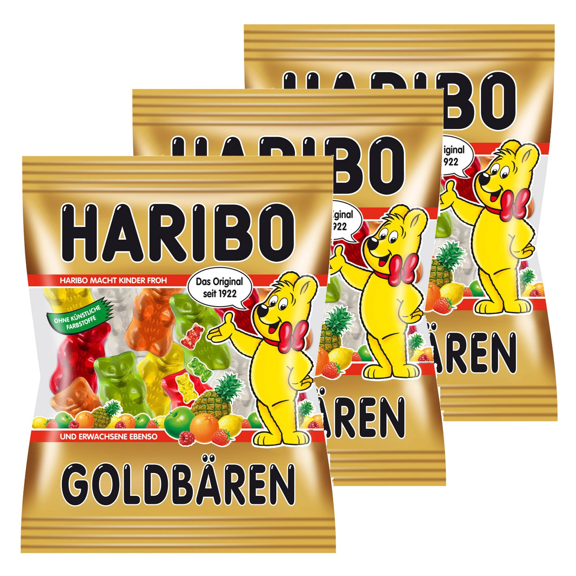 Haribo Goldbaren ( Gold Bears ) Original German -3 Pack X 200G