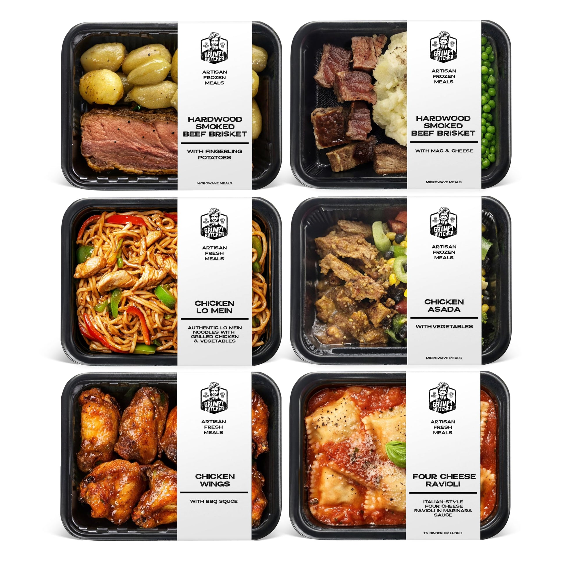 Gflavor Blendpy Butcher Chef-Crafted Gourmet Meals Sampler: Bbq Fusion  6-Pack (10-15 Oz Each) - Top-Grade Prepared Meals & Entrees