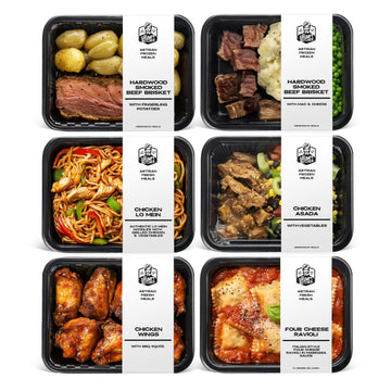 Gflavor Blendpy Butcher Chef-Crafted Gourmet Meals Sampler: Bbq Fusion  6-Pack (10-15 Oz Each) - Top-Grade Prepared Meals & Entrees