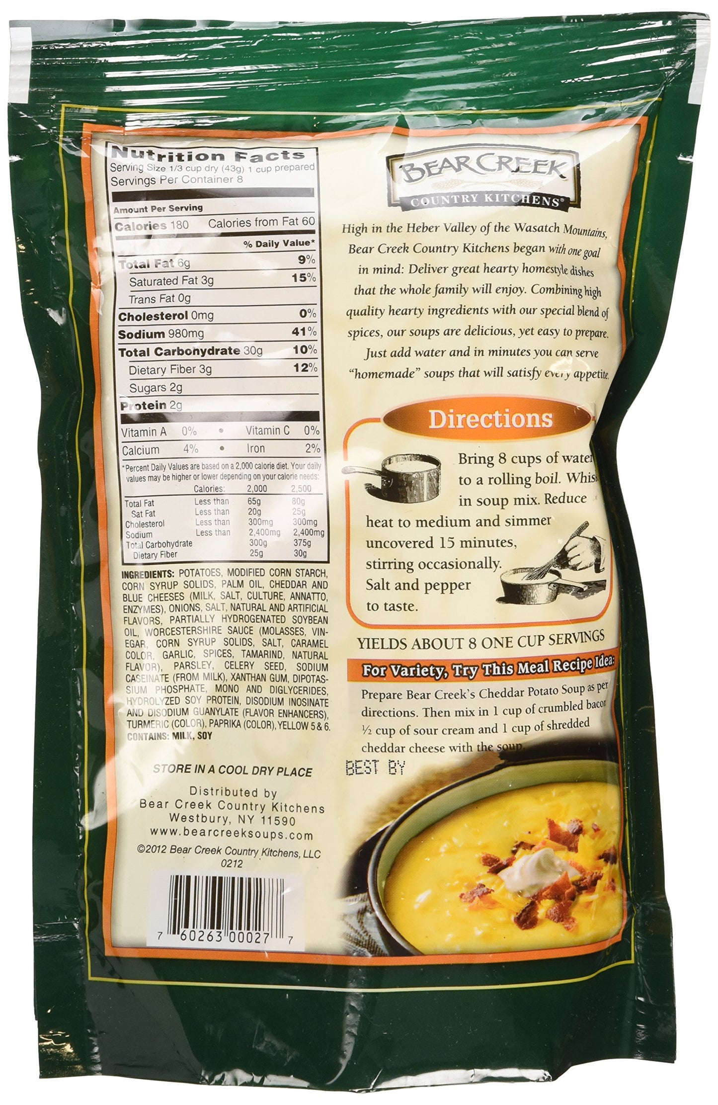 Bear Creek Country Kitchen Cheddar Potato Soup Mix (Pack of 3)