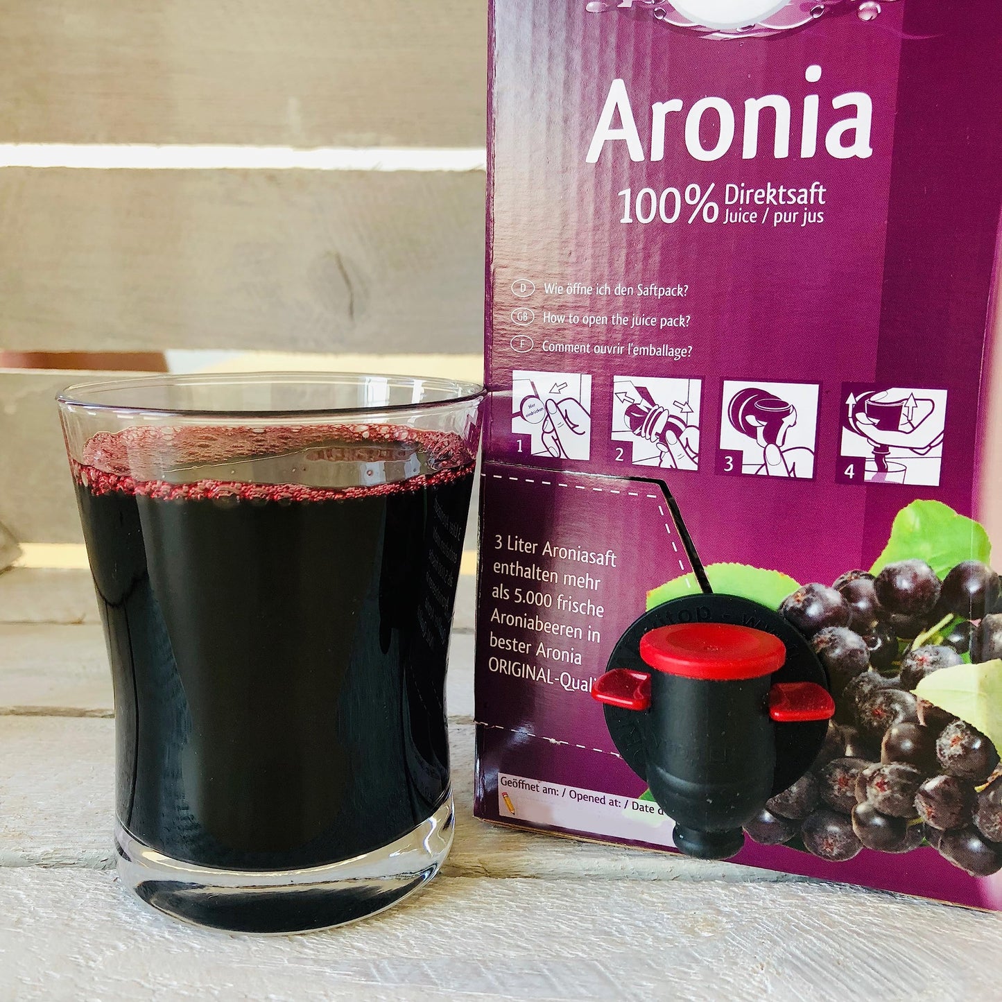 Aronia ORIGINAL Organic Aronia Berry Juice Box 101.4 Fl Oz | 100% Pure Aronia Fruit Juice, No Added Sugar, Not From Concentrate