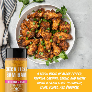 Fire & Smoke Society Chicken Seasoning - BBQ Rub with Black Pepper, Paprika & Garlic, 5.1 oz