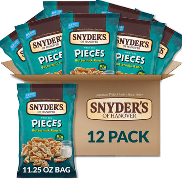 Snyder s of Hanover Pretzel Pieces, Buttermilk Ranch, 11.25 Oz (Pack of 12)