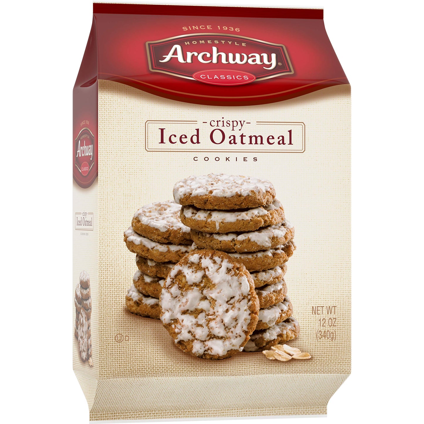 Archway Crispy Iced Oatmeal Cookies, 12 Oz – Deliciously Crunchy Snack, Perfect for Any Occasion