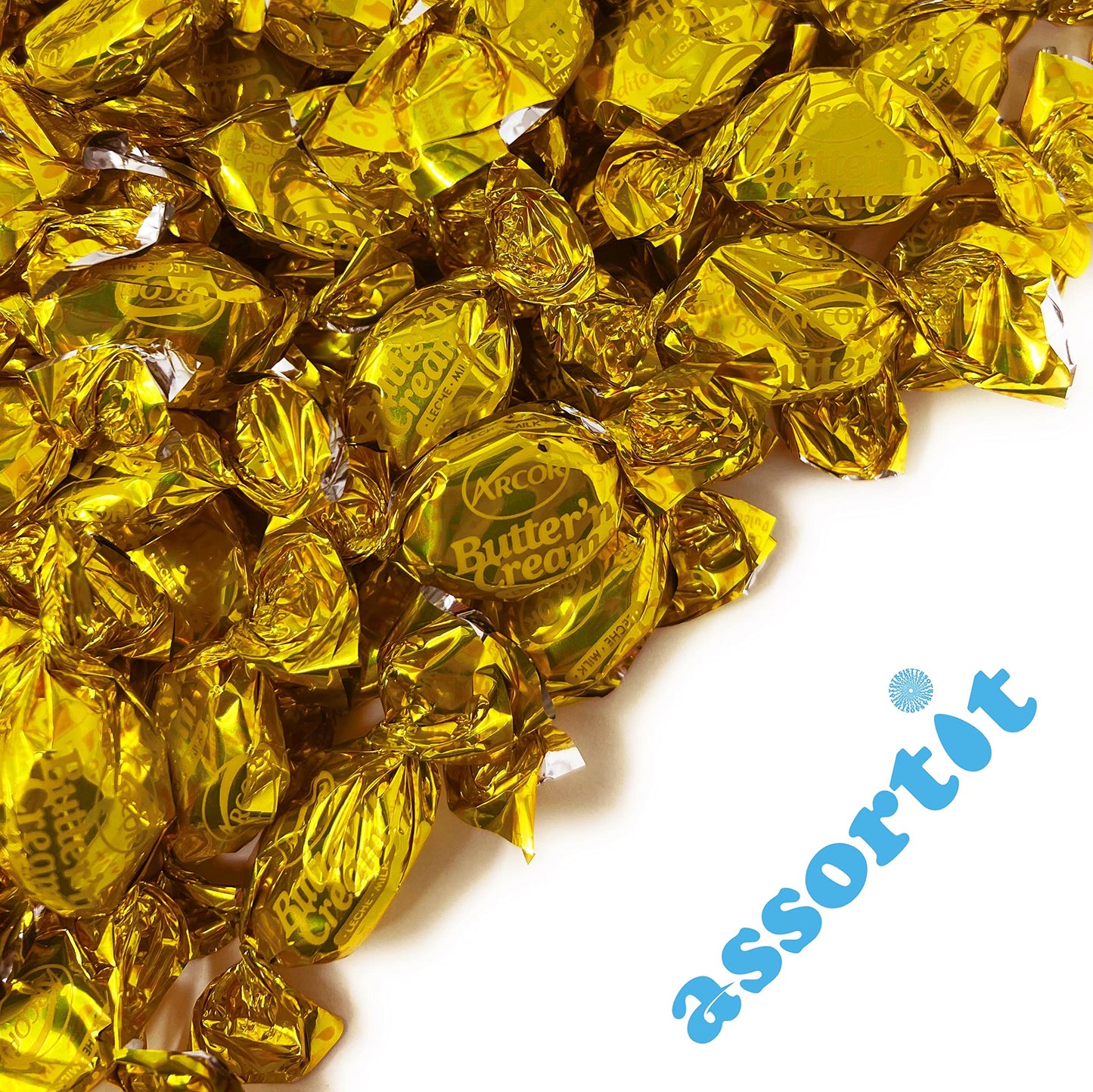 Assortit Butter Cream Hard Candy - Classic Butterscotch - 6 lbs - Individually Wrapped