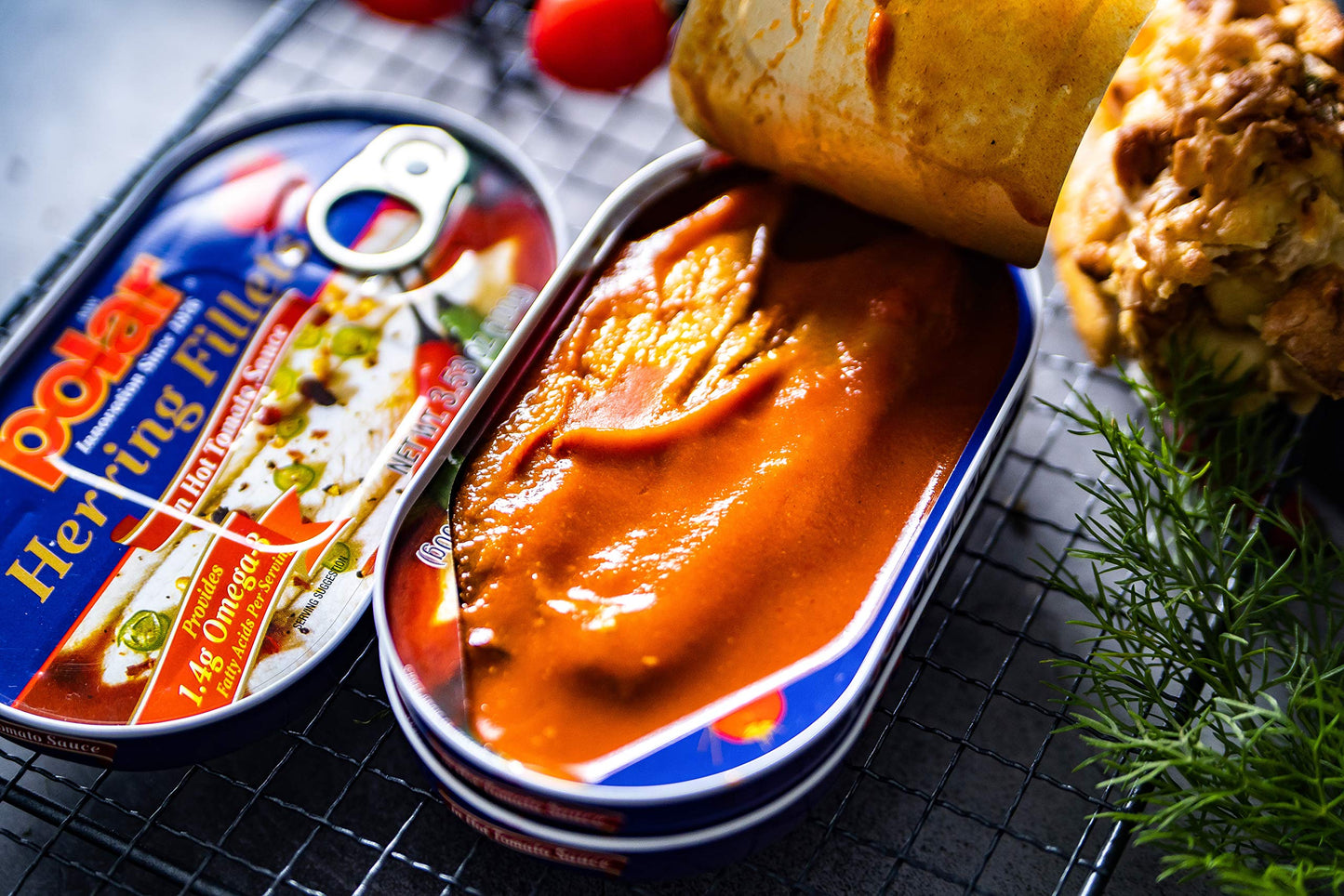 MW Polar Herring, Hot Tomato Sauce, 3.53-Ounce (Pack of 18)