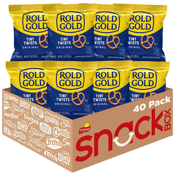 Rold Gold Pretzels, Tiny Twists, 1 Ounce (Pack Of 40)