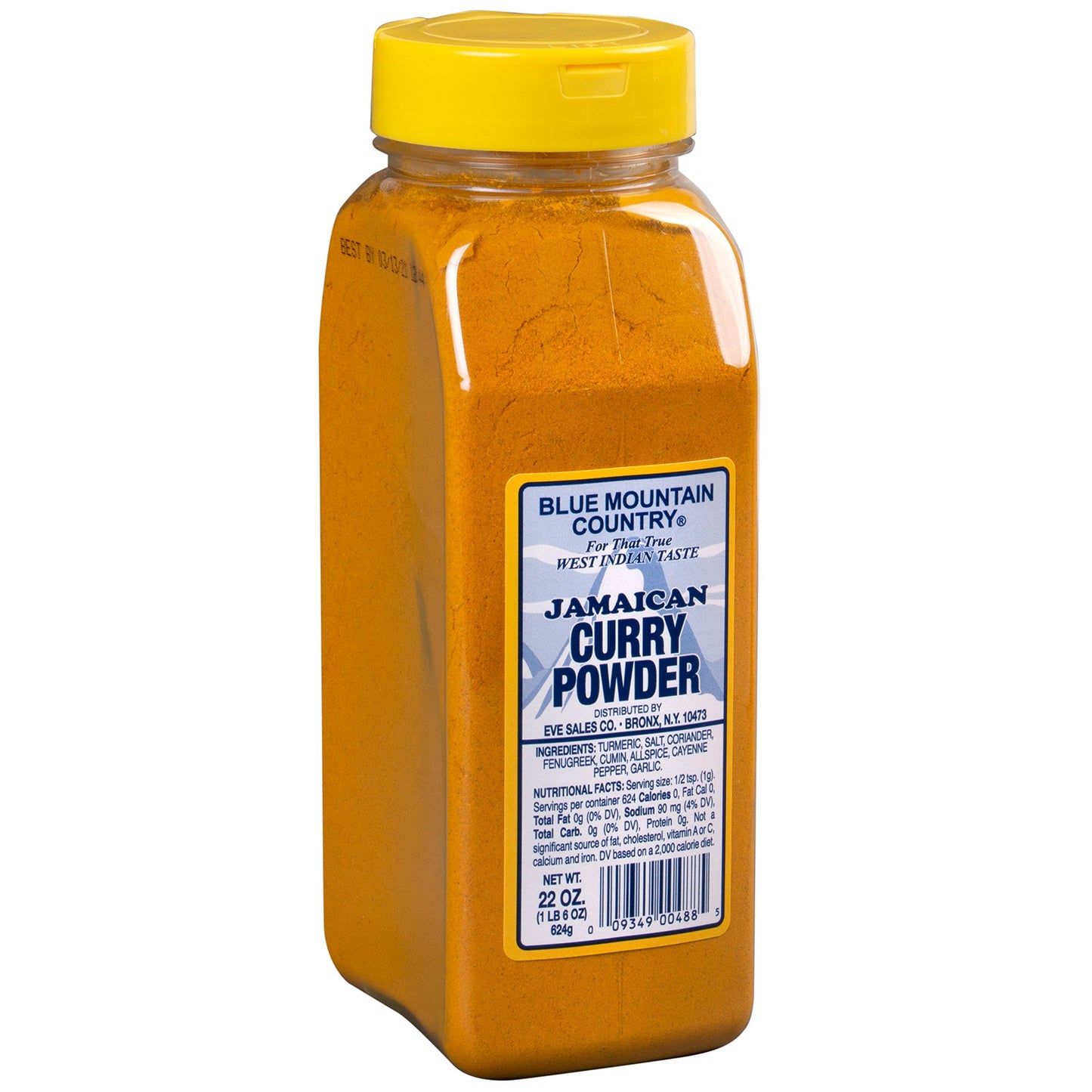 Blue Mountain Country Jamaican Curry Powder & Hot Jamaican Curry Powder Duo Pack - 22 oz Shaker Bottles | Authentic West Indian