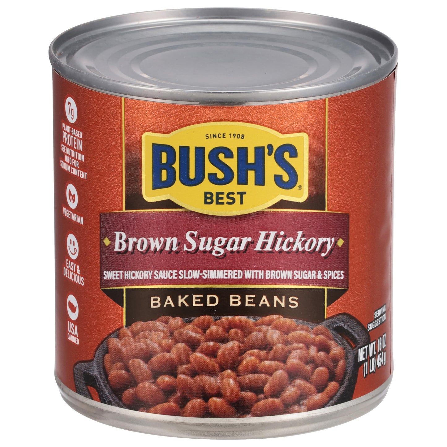 Bushs Best Baked Beans, Country Style with Bacon and Brown Sugar, 8.3 OZ, Pack of 12