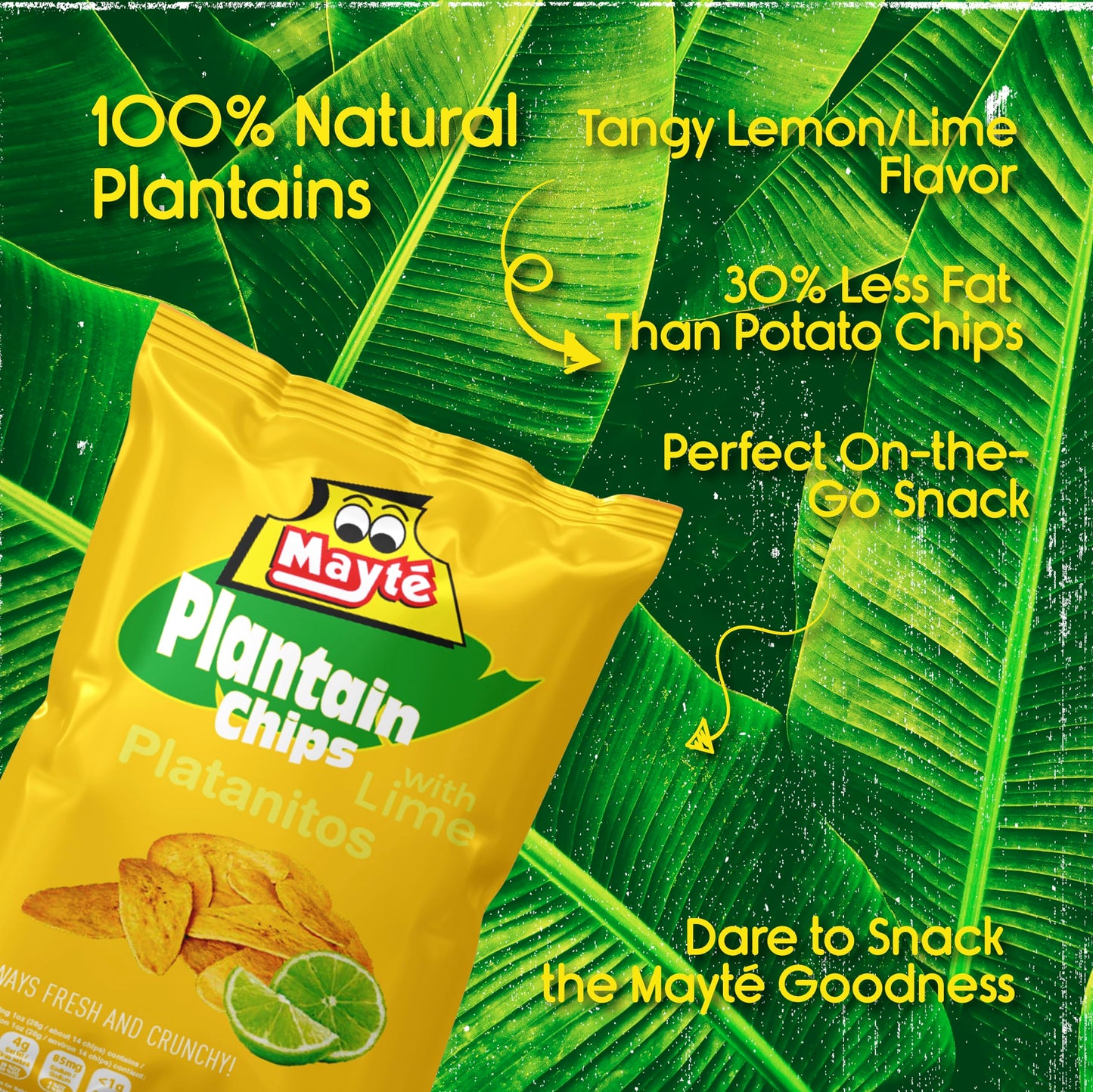 Mayt   Plantain Chips With Lemon | Healthy Snacks | 3 Oz Snacks | Non Gmo | Gluten Free Snacks | Kosher | Plantains Chips