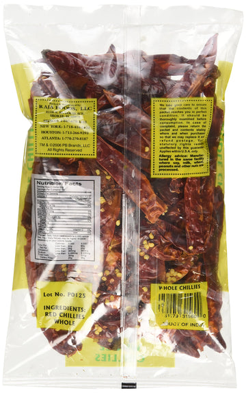 Swad Whole Red Dried Chillies 3.5Oz., 100 Grams/ Indian Groceries