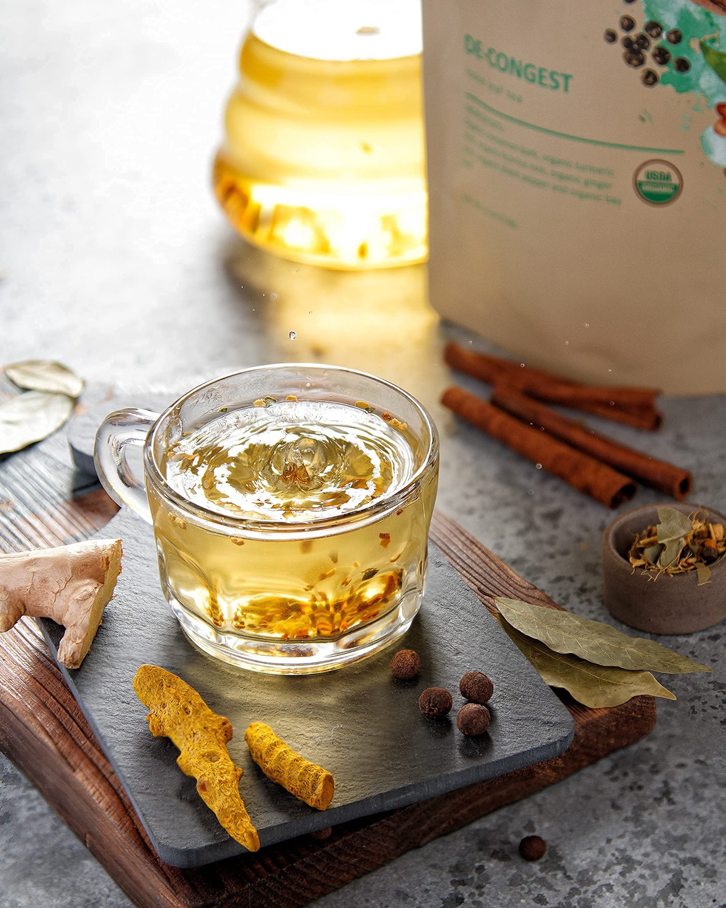 Gardenika Loose Leaf Tea, Organic Herbal Blend with Turmeric, Cinnamon, Ginger - 4 oz, Caffeine-Free