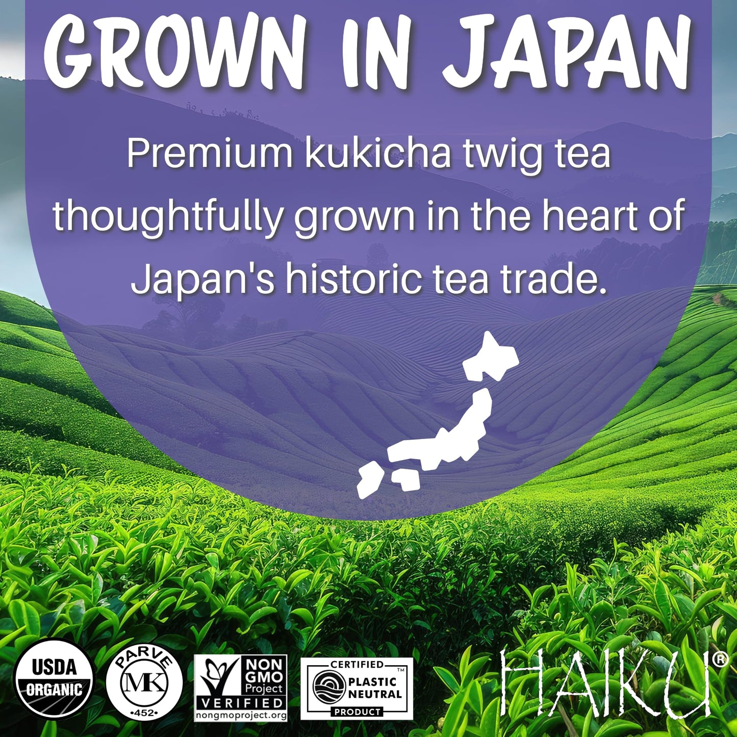 HAIKU Kukicha Twig Tea, Organic, 16 Count, Model 023547500017