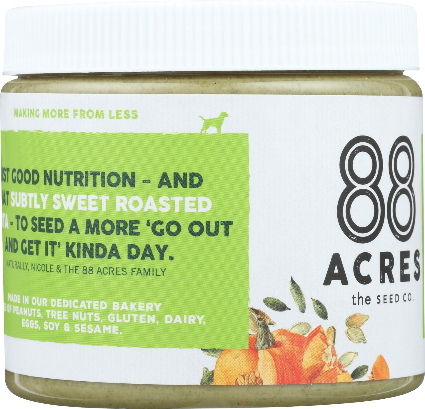 88 Acres, Pumpkin Seed Butter Jar, 14 Ounce