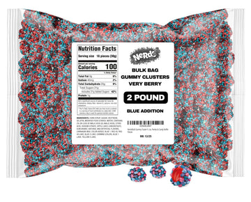 NerdsBulk Gummy Cluster Very Berry Large Pack - 2 Pounds Big Bag Family Size Berry Gummies Candy Clusters For School Snacks, Par