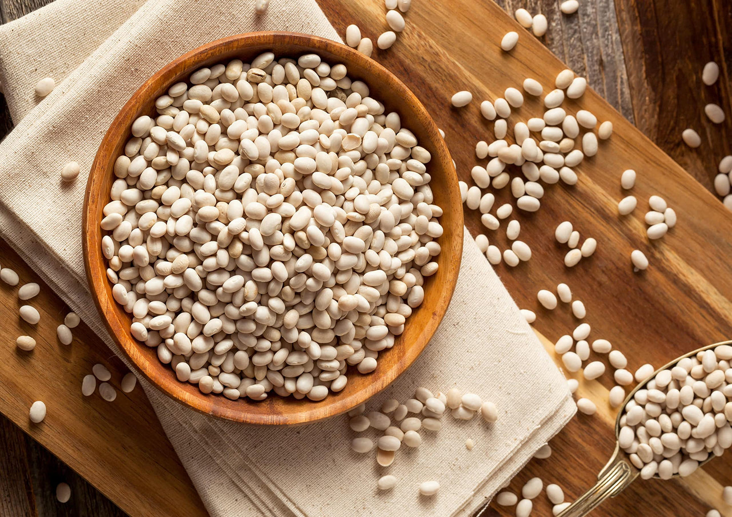 Food To Live Navy Beans, 1 Pound Raw, Dried, Vegan, Kosher, Whole Small White Kidney Beans In Bulk, Good Source Of Protein, Fibe