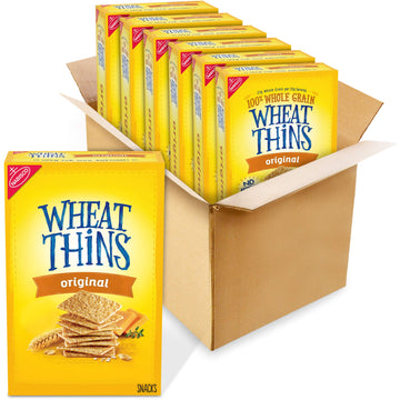 Wheat Thins Original Whole Grain Wheat Crackers, 6 - 9.1 Ounce Boxes (Pack Of 6)