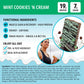 Jimmybar! Mint Cookies N Cream - 19G Protein Bars - 7G Low Sugar- 12 Count - 58G Health Bars - Functional Snack With Real Peanut Butter & Hand-Drizzled Chocolate Protein Bar