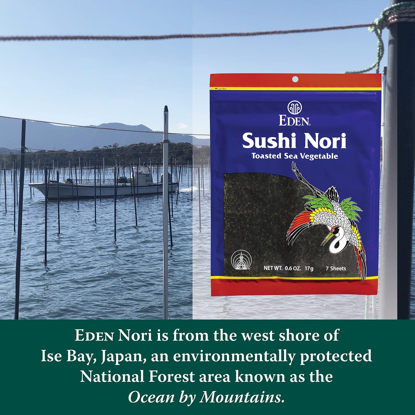 Eden Foods Nori Sushi Toasted 7 Sheets, 0.6 Oz