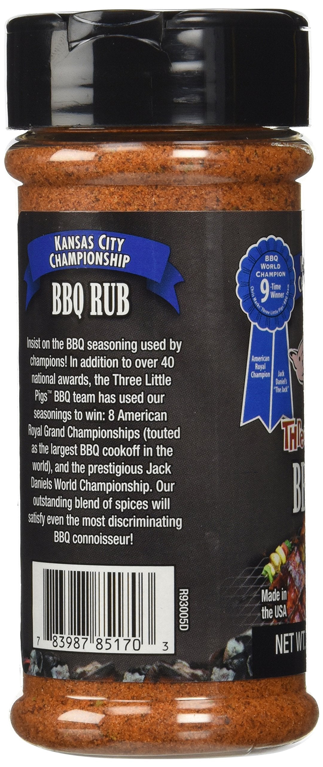 Old World Spices And Seasonings Three Little Pigs Bbq Competition Rub 6.5 Oz