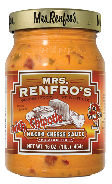 Mrs. Renfros Nacho Cheese Sauce with Chipotle, 16 oz (2 Pack)