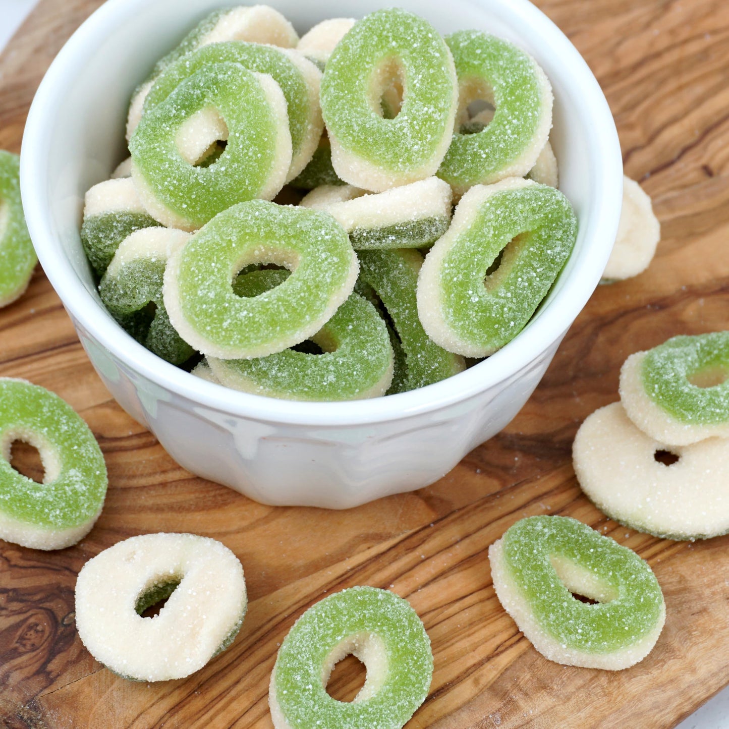 Apple Rings, 1 Pound Gummy Apple Rings Candy Bag, Apple Gummy Rings