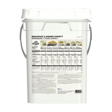 Augason Farms Breakfast And Dinner Variety Pail Emergency Food Supply Everyday Meals 4 Gallon Pail