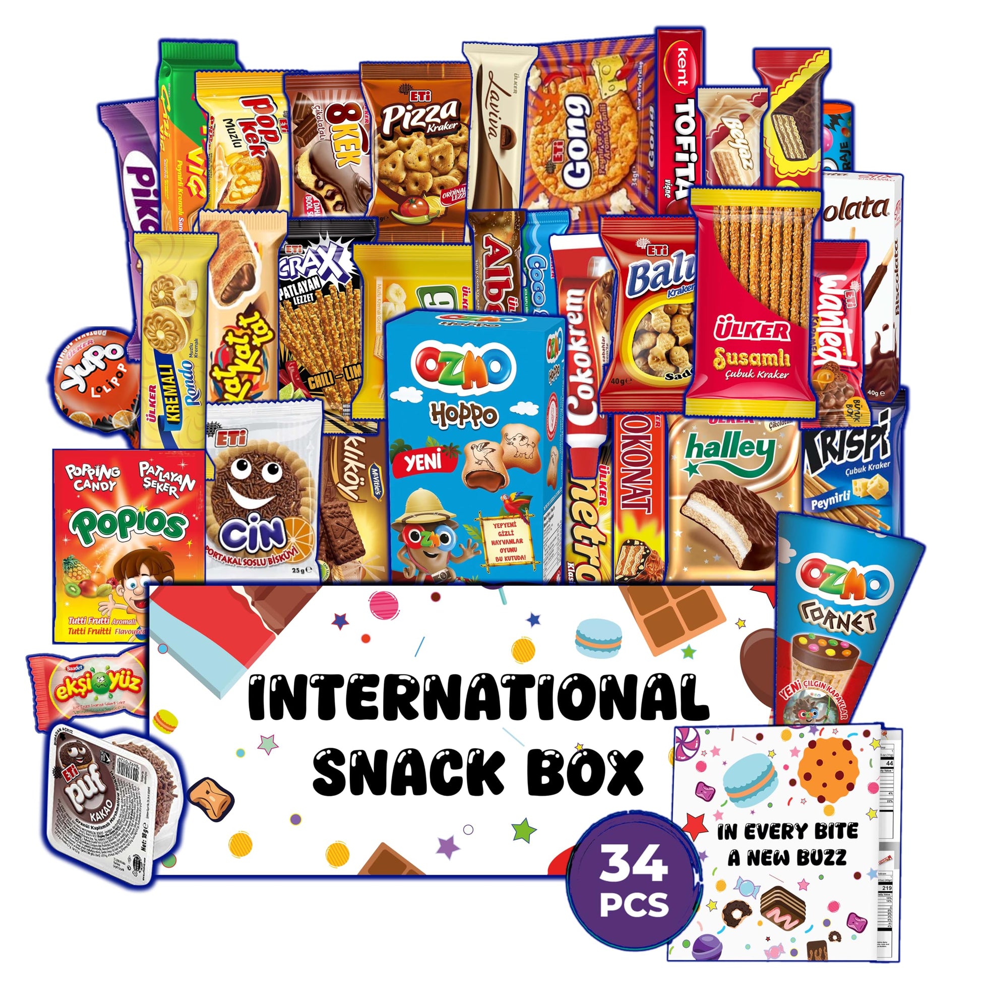 International Snack Box | Universal Yums | 34+ Snacks From Around The World | Foreign Snacks Offering Unique Experience for Adul
