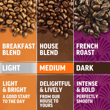 Maxwell House Variety Pack With Breakfast Blend Light Roast, House Blend Medium Roast, And French Roast Dark Roast K-Cup® Coffee Pods (72 Ct. Pack)