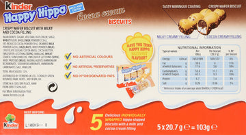 Kinder Happy Hippo - Cocoa, CASE, 10x(20.7g x 5) by Ferrero