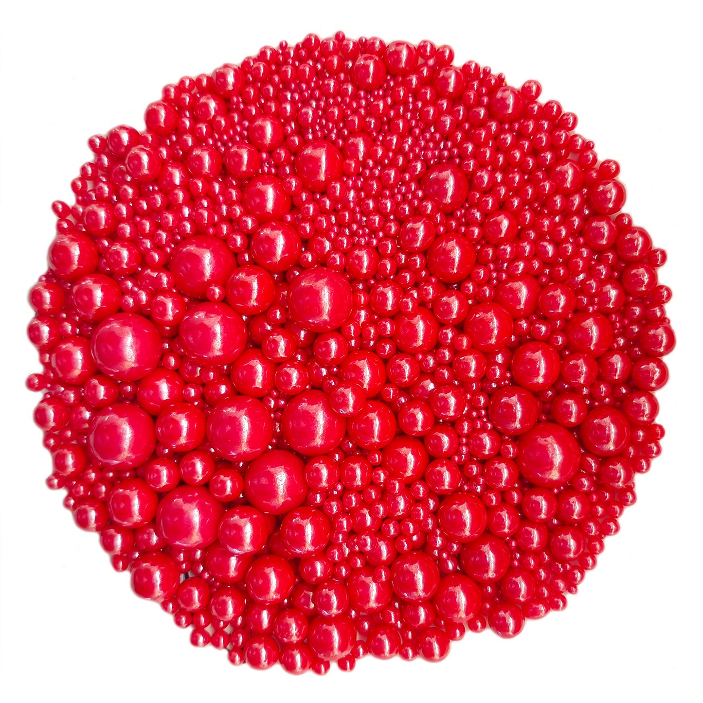 Sentovac Edible Red Pearl Sugar Sprinkles 4.23Oz/ 120G Edible Candy Pearls For Decorating | Edible Cake Cupcake Sprinkles For Halloween Christmas | Cookie And Ice Cream Topper Decorations