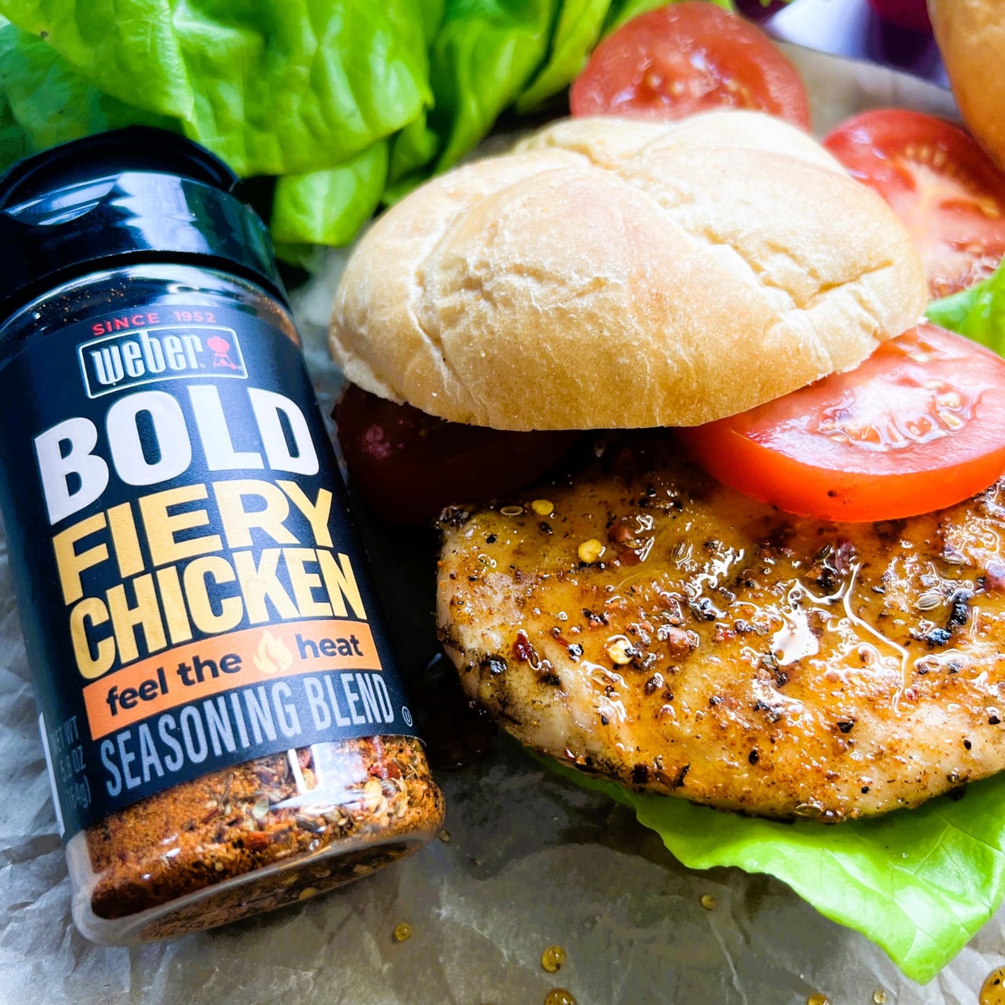 Weber BOLD Fiery Chicken Seasoning Blend  5.8 Ounce Shaker (Pack of 6)