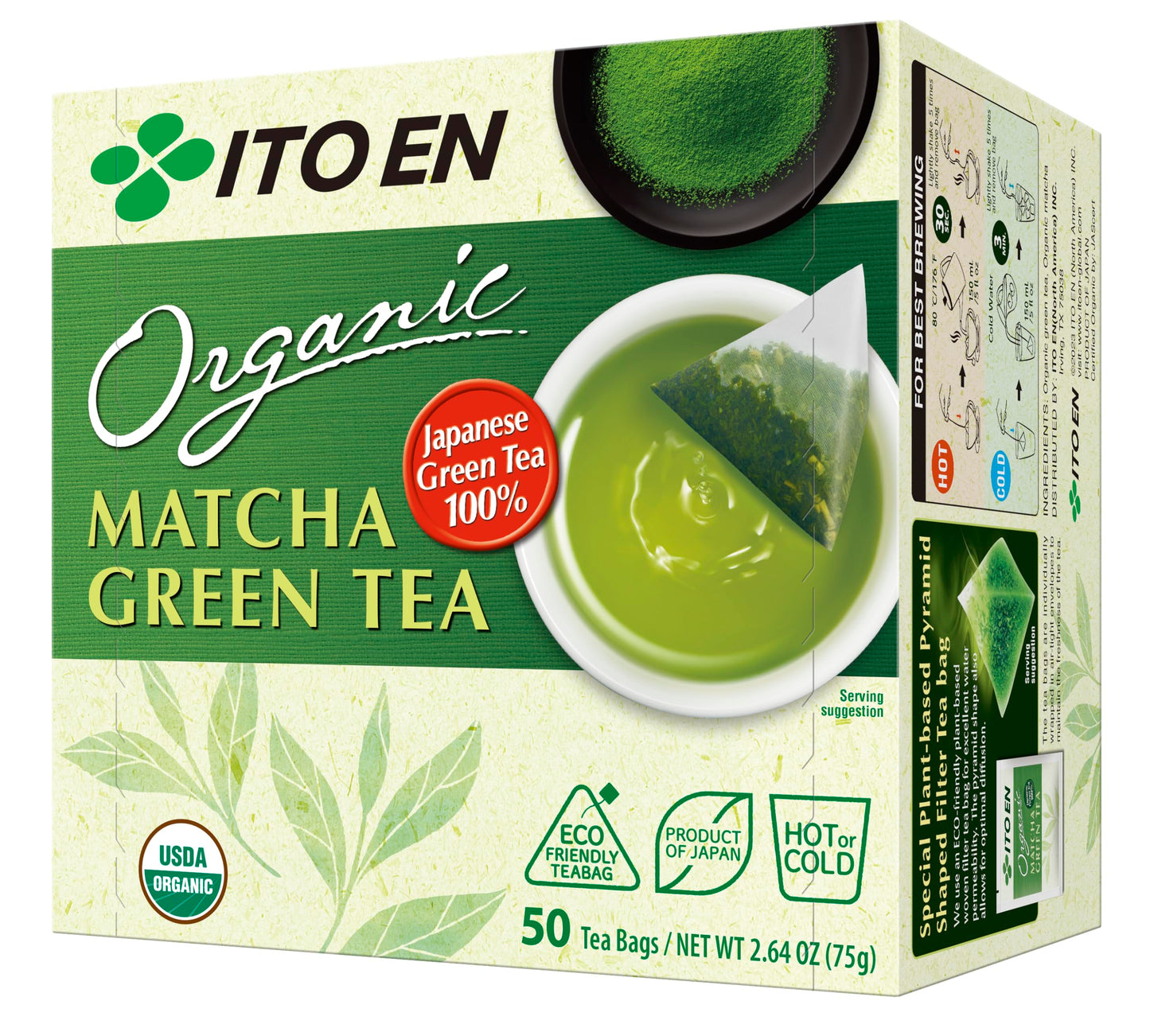 Ito En Organic Matcha Green Tea - Tea Bags, 50Ct (Pack Of 1)
