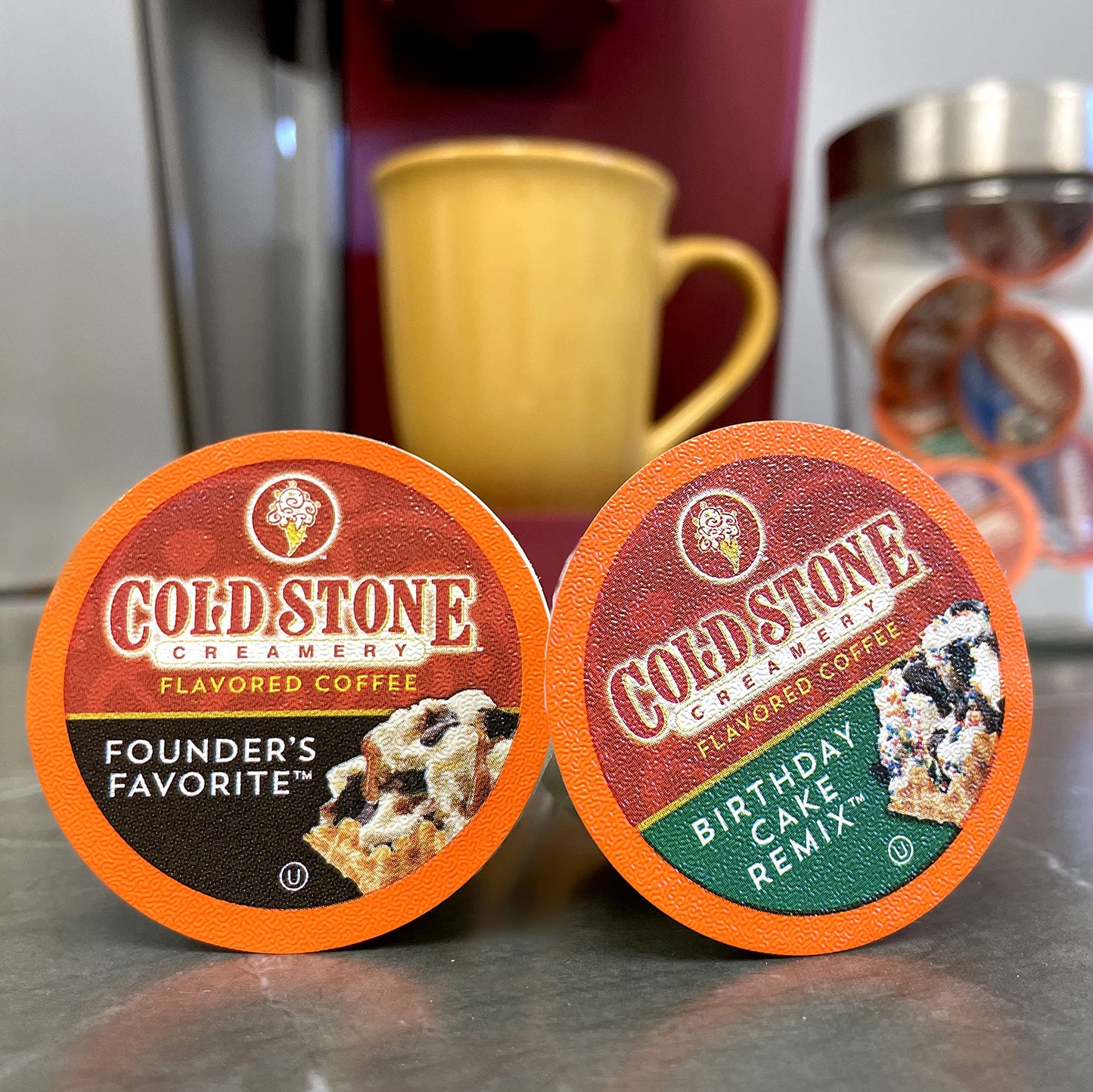 Cold Stone Creamery Beverages Coffee Pods, Ice Cream Flavored, 40 Count, Compatible with K Cup malt-inspired, Assorted Variety Pack
