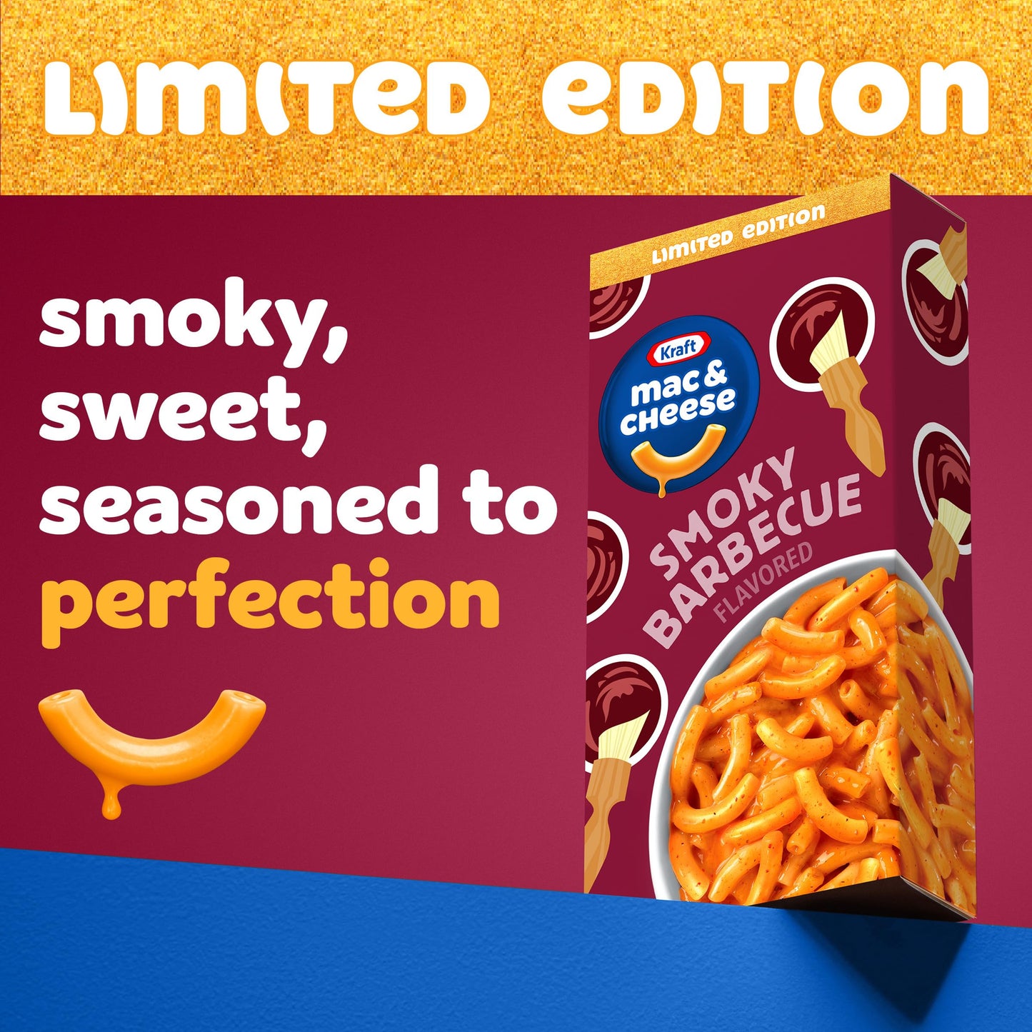 Kraft Smoky Barbecue Flavored Mac & Cheese Macaroni And Cheese Dinner, 7.25 Oz Box