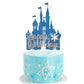 Frozen Castle Birthday Cake Topper Decoration Snowflake Frozen Theme Castle Cake Topper For Winter Wonderland Christmas Party Su