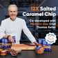 IQBAR x Chef Thomas Keller - Brain and Body Plant Protein Bars - Salted Caramel Chip - 12-Count, Low Carb, High Fiber, Gluten Fr