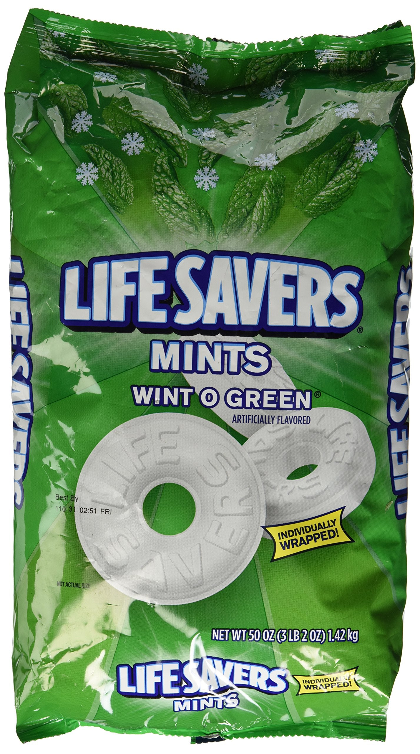 Lifesavers Wint O Green Mints 50Oz Bag