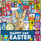 CRAVEBOX Easter Care Package - 50ct Candy Snacks, Plush Bunny, Cookies, Gift Box for Kids and Adults