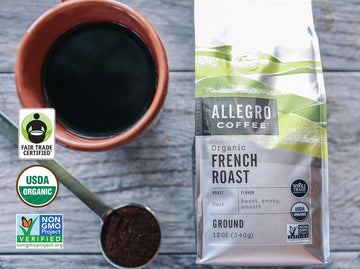 Allegro Coffee Organic French Roast Ground Coffee, 12 oz