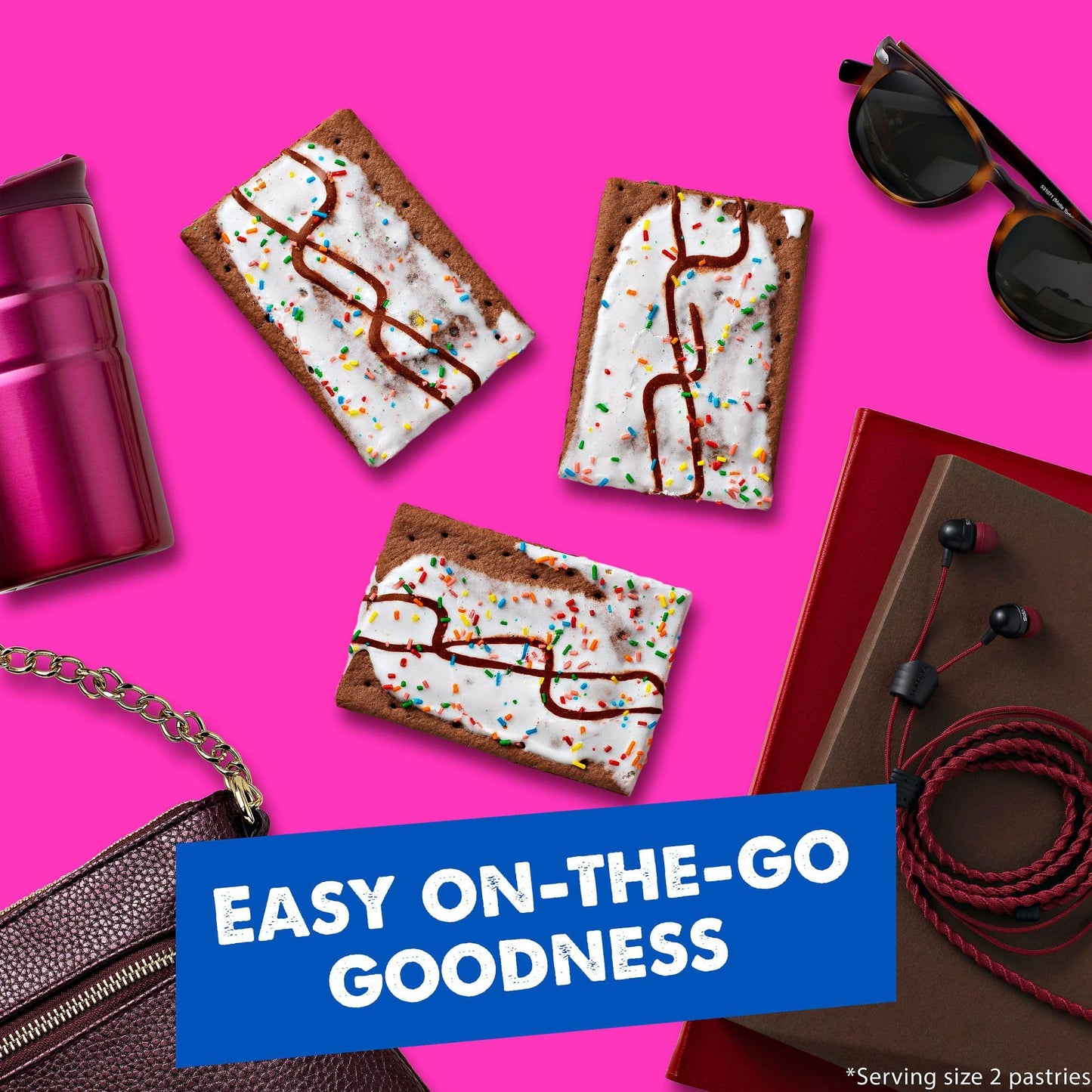 Pop-Tarts Frosted Hot Fudge Sundae Toaster Pastries, 1.69 oz, Pack of 96, Breakfast Foods, Kids Snacks, Model S-PL-8917