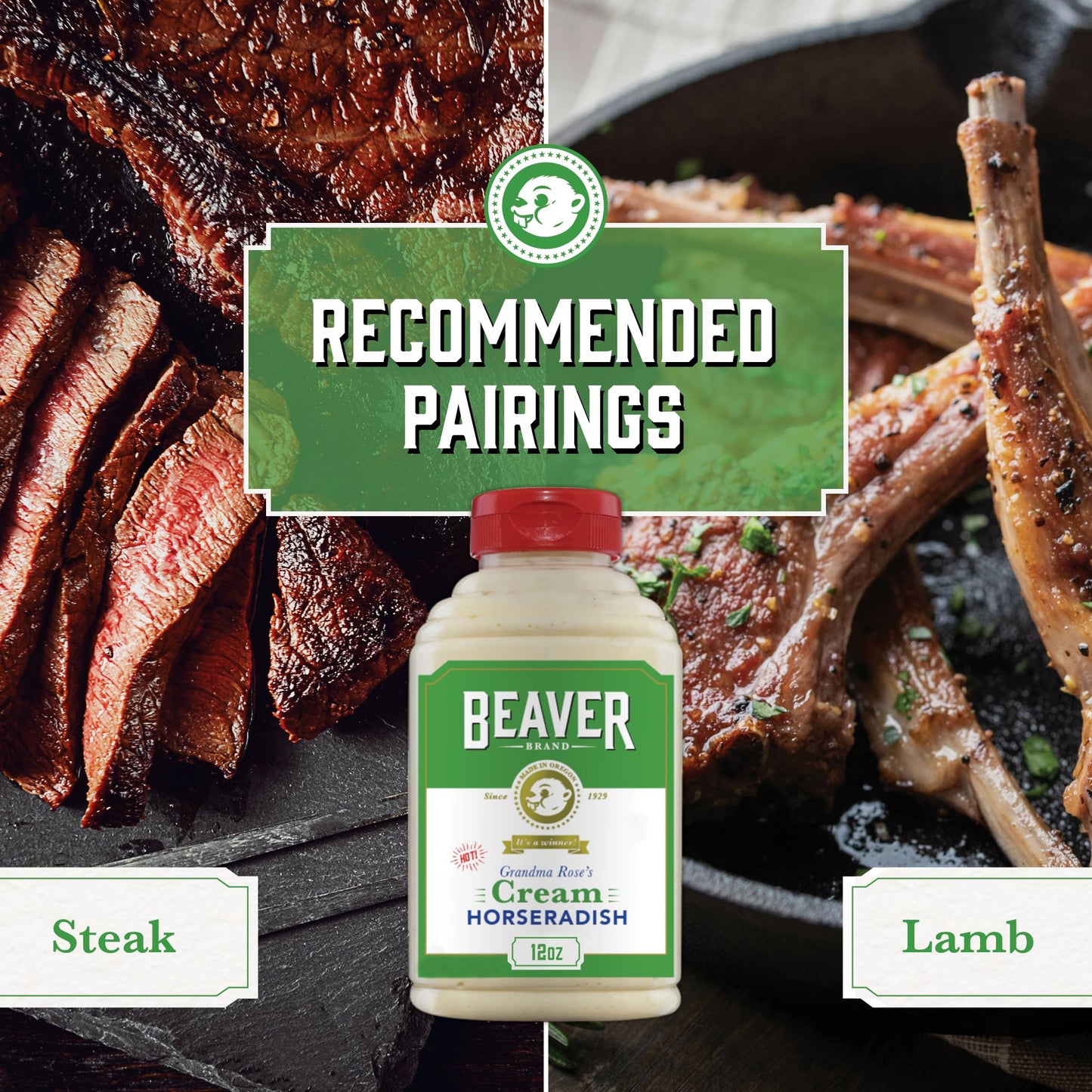 Beaver Hot Cream Horseradish, 12 Oz Squeeze Bottle