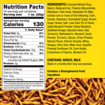 Dot'S Pretzels Honey Mustard Seasoned Pretzel Twists, Healthy Kids Snacks, 16Oz Grocery Sized Bag