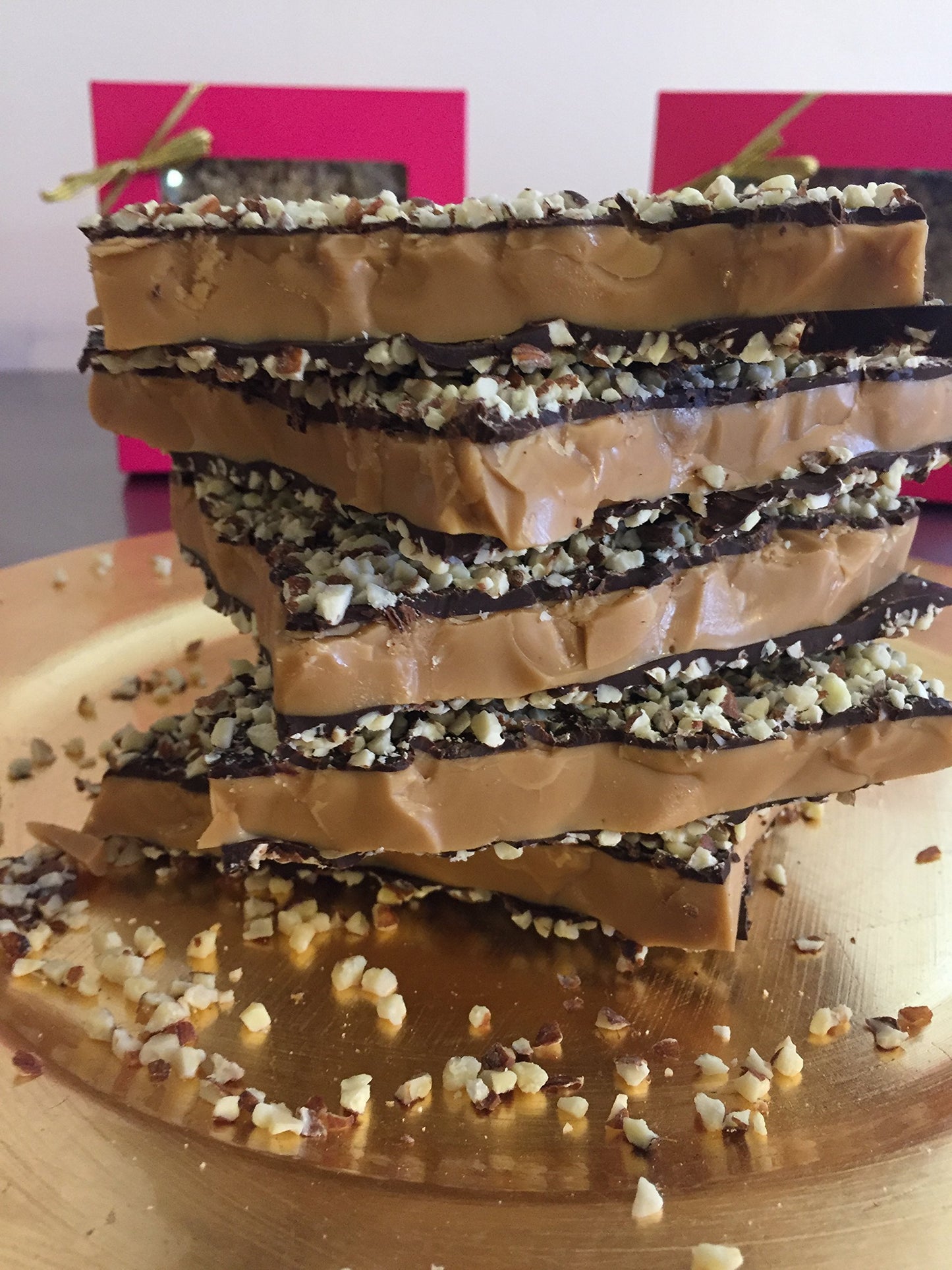 Aunt Maes Sweet Tooth English Toffee, Dark Chocolate with Sea Salt, 8 oz Box