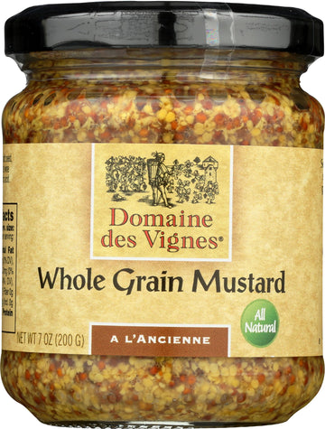 Domaine des Vignes Whole Grain Mustard, 7 Ounce, Pack of 1