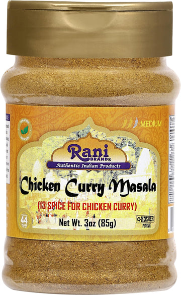Rani Chicken Curry Masala 13-Spice Blend, All Natural, Vegan, 3oz (85g) PET Jar